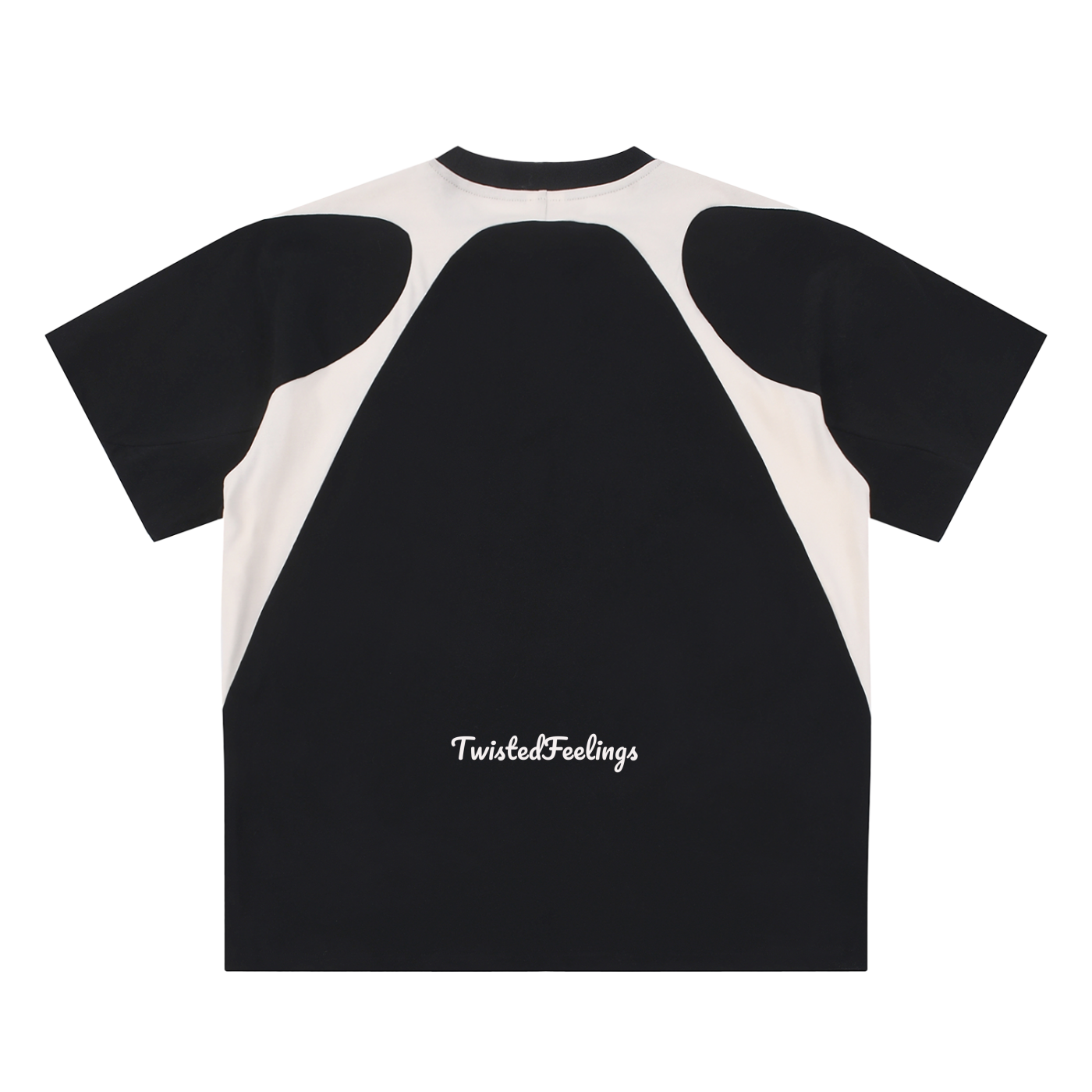 Contrast Panel Cotton T-Shirt