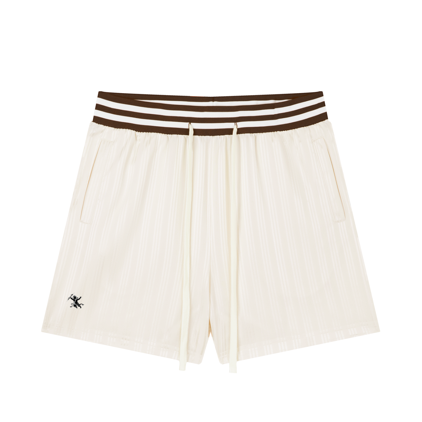 Unisex Striped Drawstring Shorts
