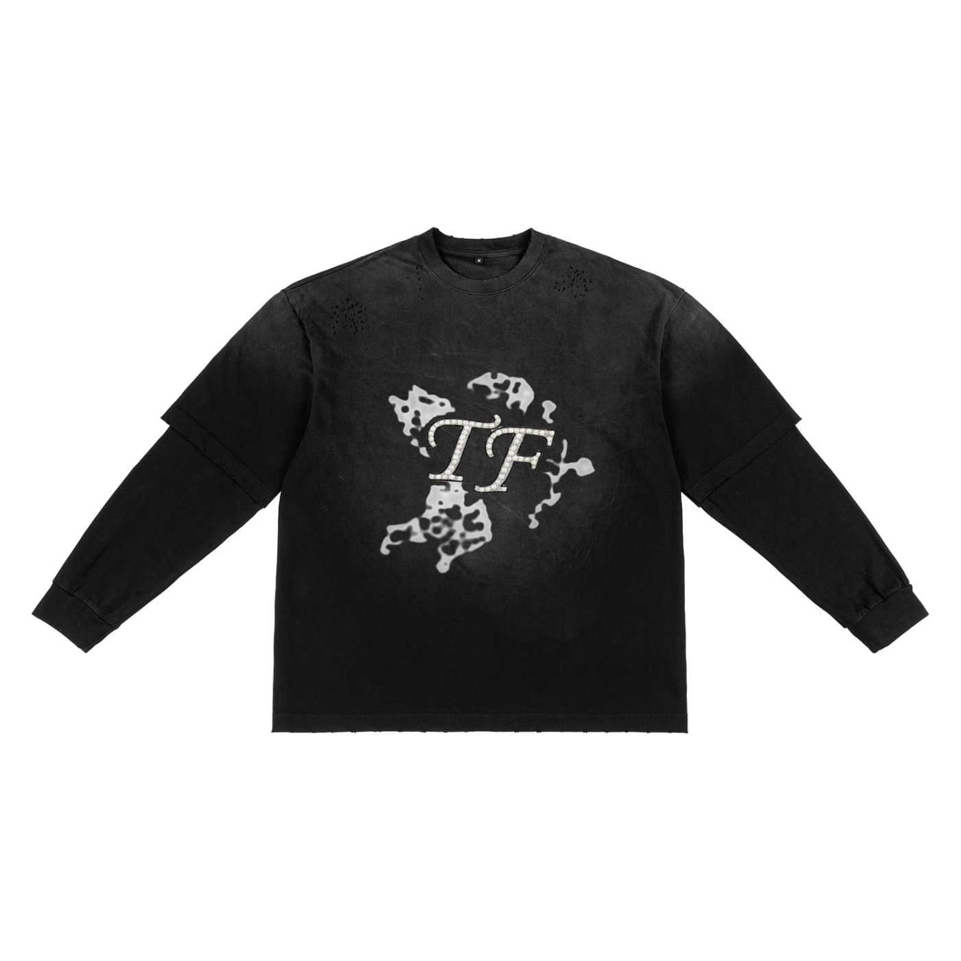 Sunfade Hand-Frayed Faux Two-Piece T-Shirt
