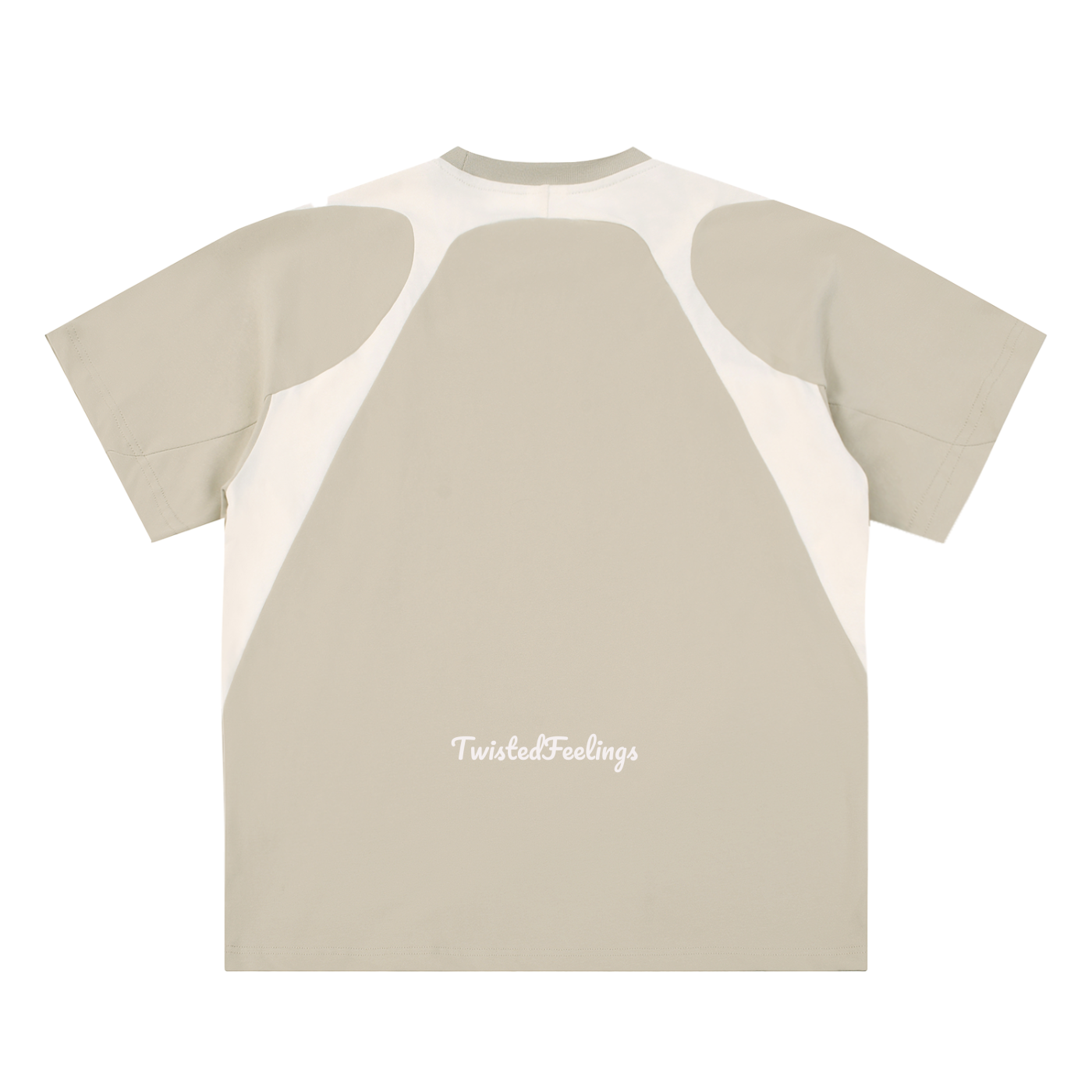 Contrast Panel Cotton T-Shirt
