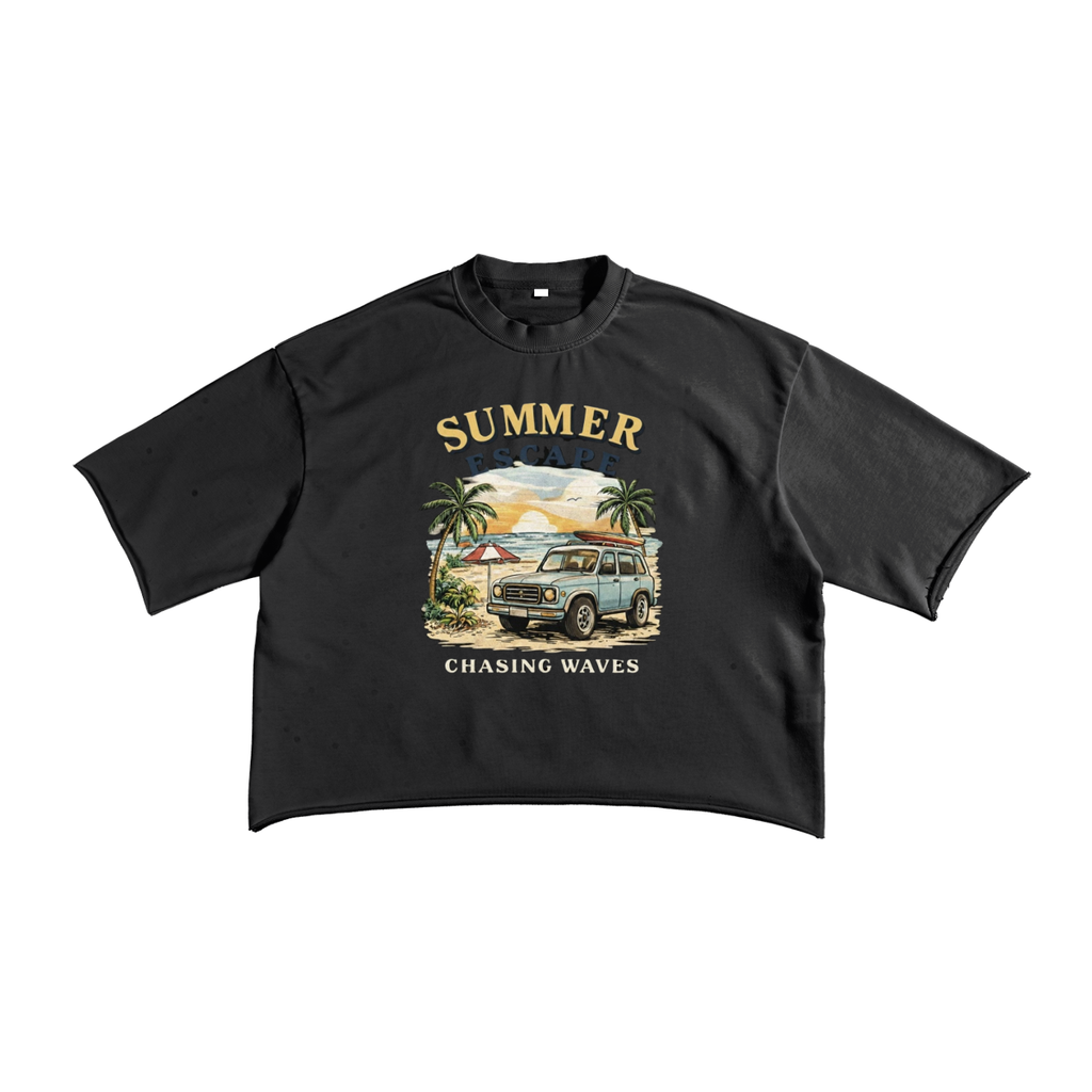 French Terry Raw Edge T-Shirt