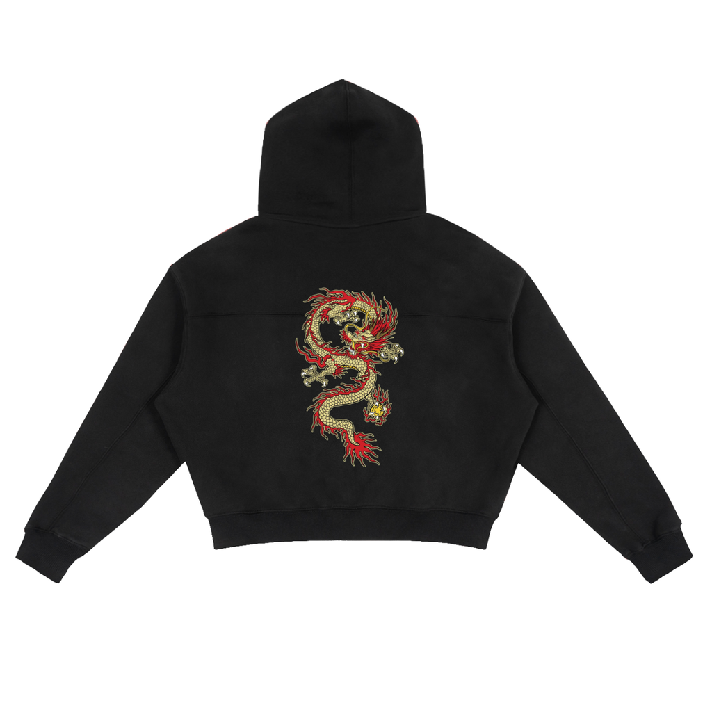Fleece Zip-Up Boxy Hoodie