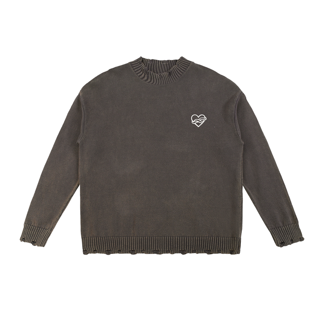 Vintage Washed Hand-Frayed Sweater