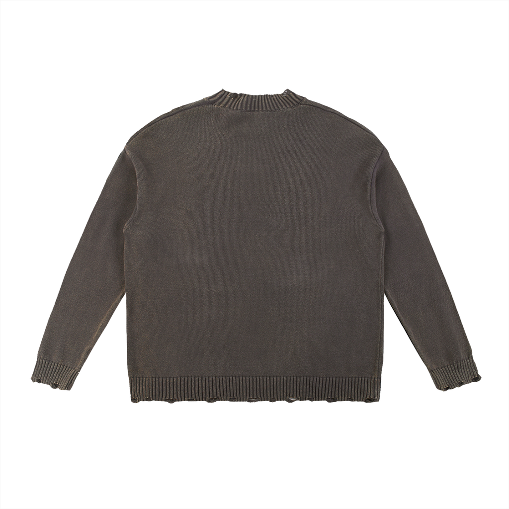 Vintage Washed Hand-Frayed Sweater