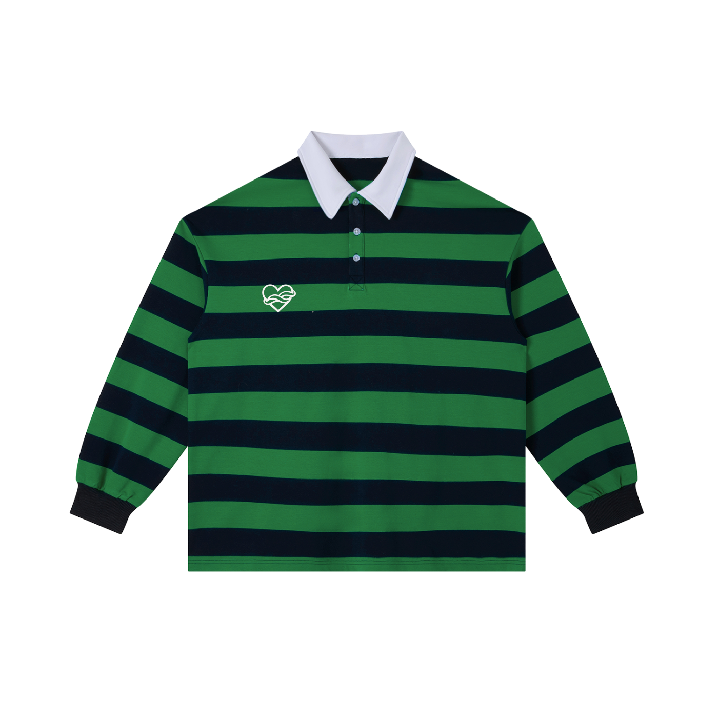 Color Block Stripe Polo Shirt