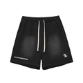 Sun Fade Raw Edge Cotton Shorts