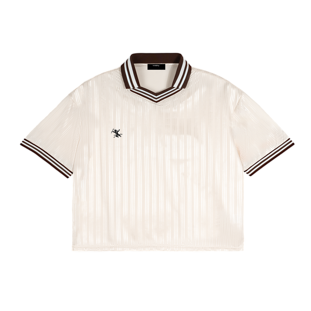 Contrast Stripes Polo Collar T-Shirt