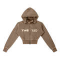 Vintage Washed Cropped Fleece Hoodie