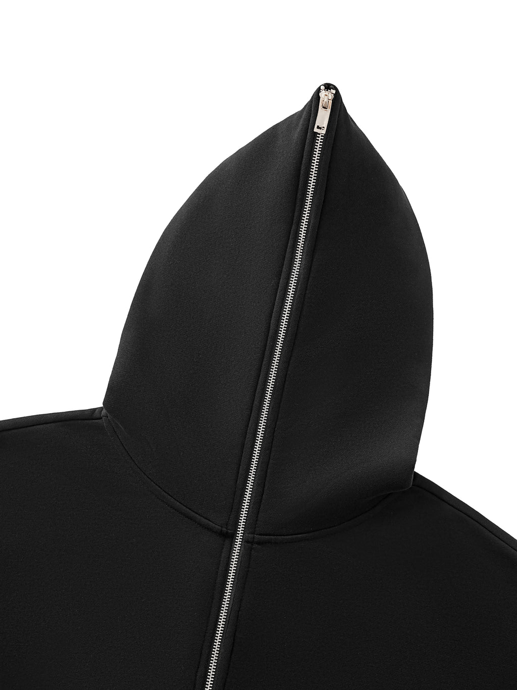 Fleeced Full-Zip Boxy Hoodie